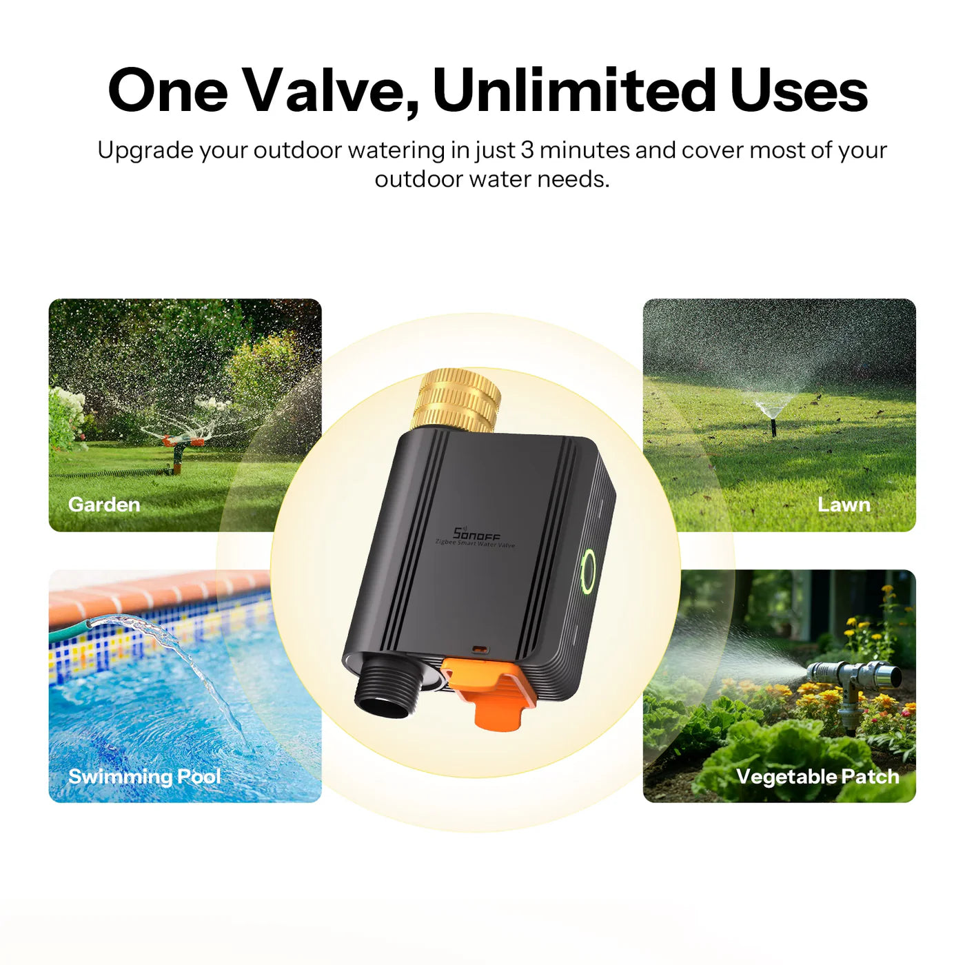 SONOFF Hydro Series Hydro ONE Zigbee Smart Water Valve With Flow Meter | SWV-ZFU/SWV-ZFE