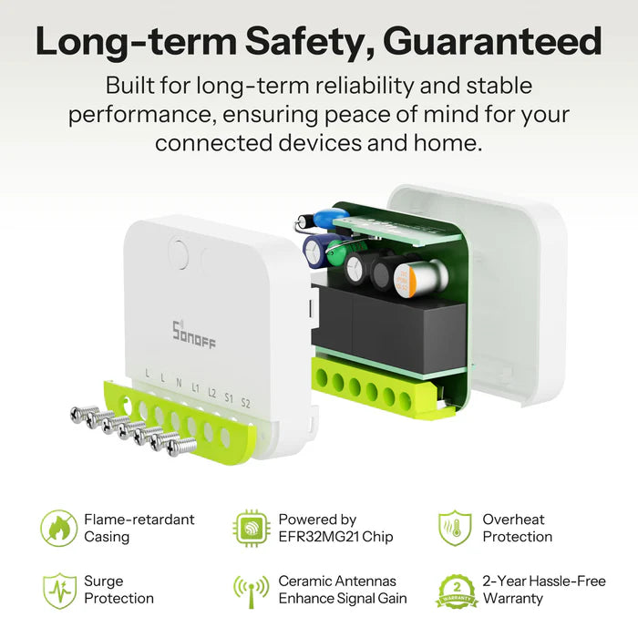 SONOFF MINI DUO 2-Gang Zigbee Smart Switch | MINI-ZB2GS
