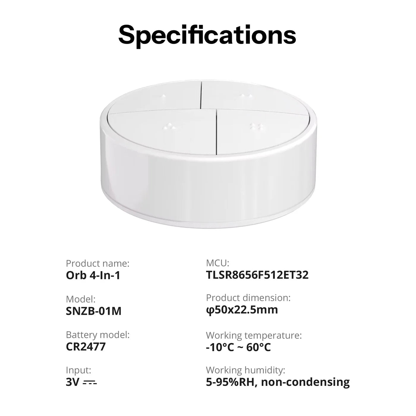 SONOFF Orb 4-In-1 Zigbee Smart Scene Button