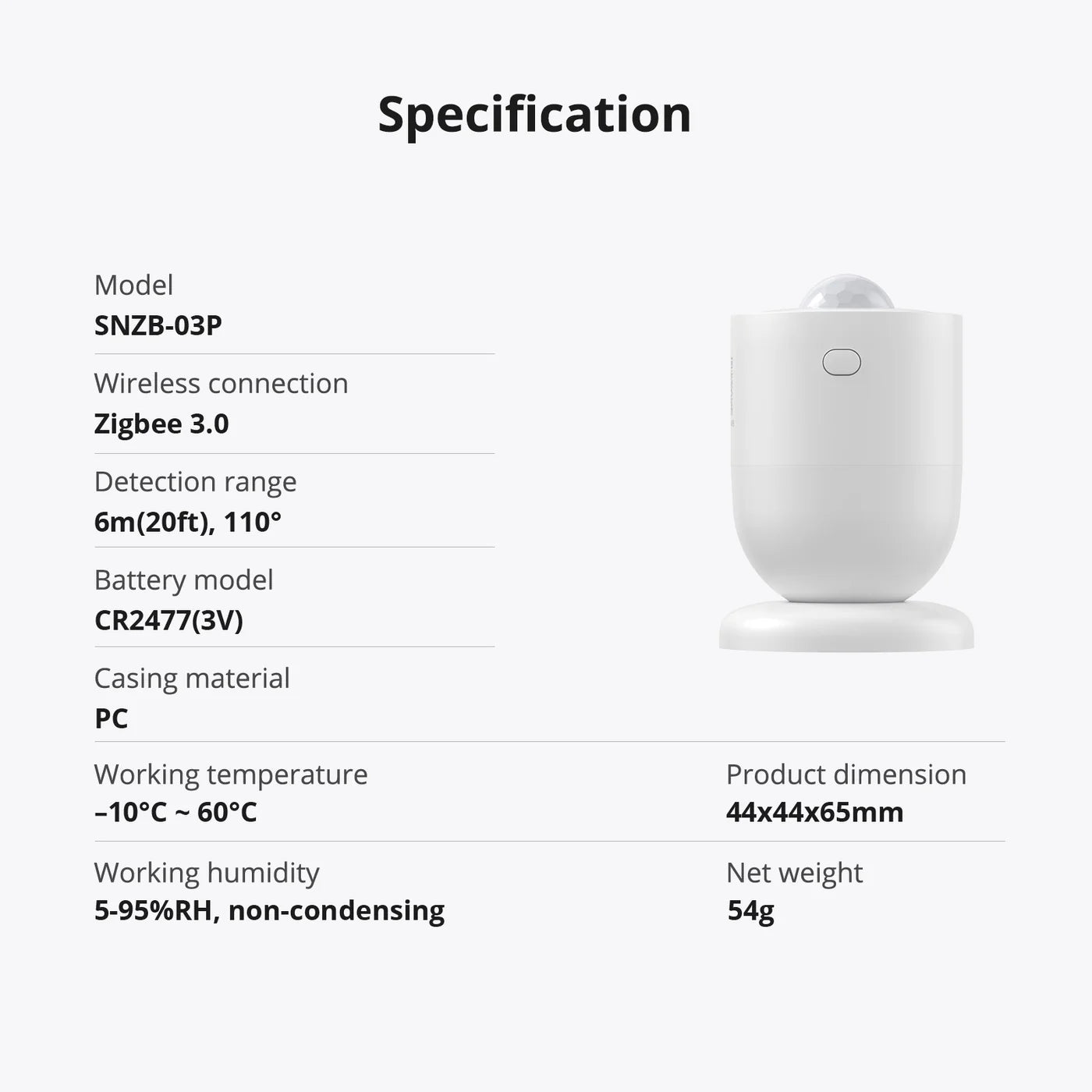 SONOFF Zigbee Motion Sensor | SNZB-03P