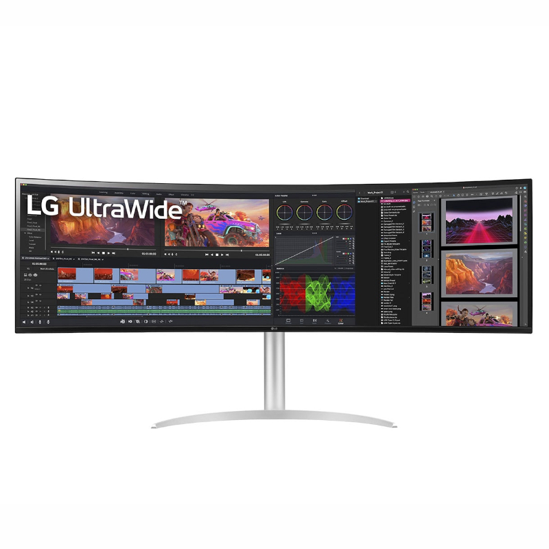 49WQ95C_wr_1 LG UltraWide 49" Dual-QHD IPS Curved Monitor 144Hz with USB-C incl Speakers - Image 1