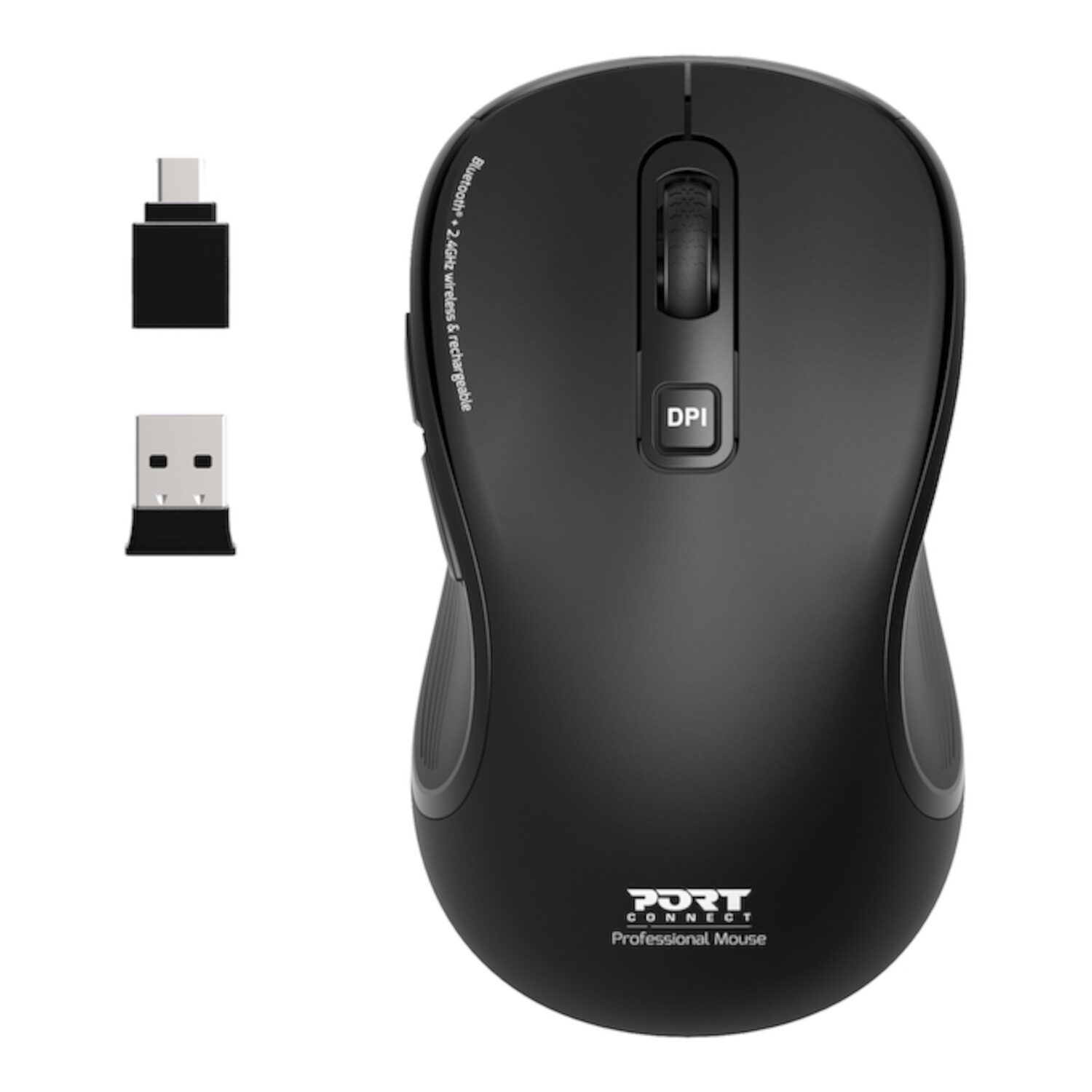 910010-WR-01 Port Connect Essential Bluetooth Wireless Rechargeable Mouse - Image 1