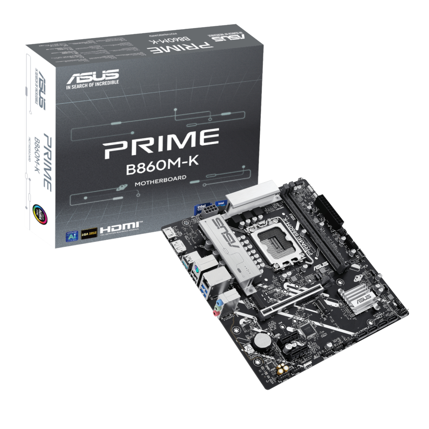 Asus_PRIME-B860M-K_wr_01a Asus PRIME B860M-K Intel LGA1851 M-ATX Motherboard - Image 1