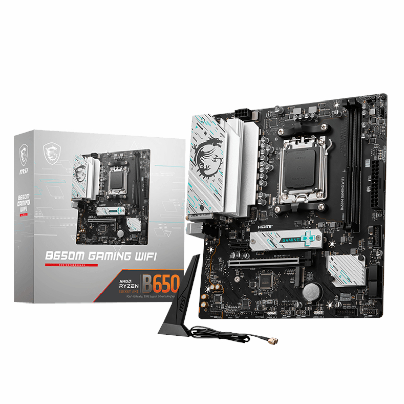 B650MGAMINGWIFI_wr_01 MSI B650M GAMING WIFI AMD AM5 mATX Gaming Motherboard - Image 1
