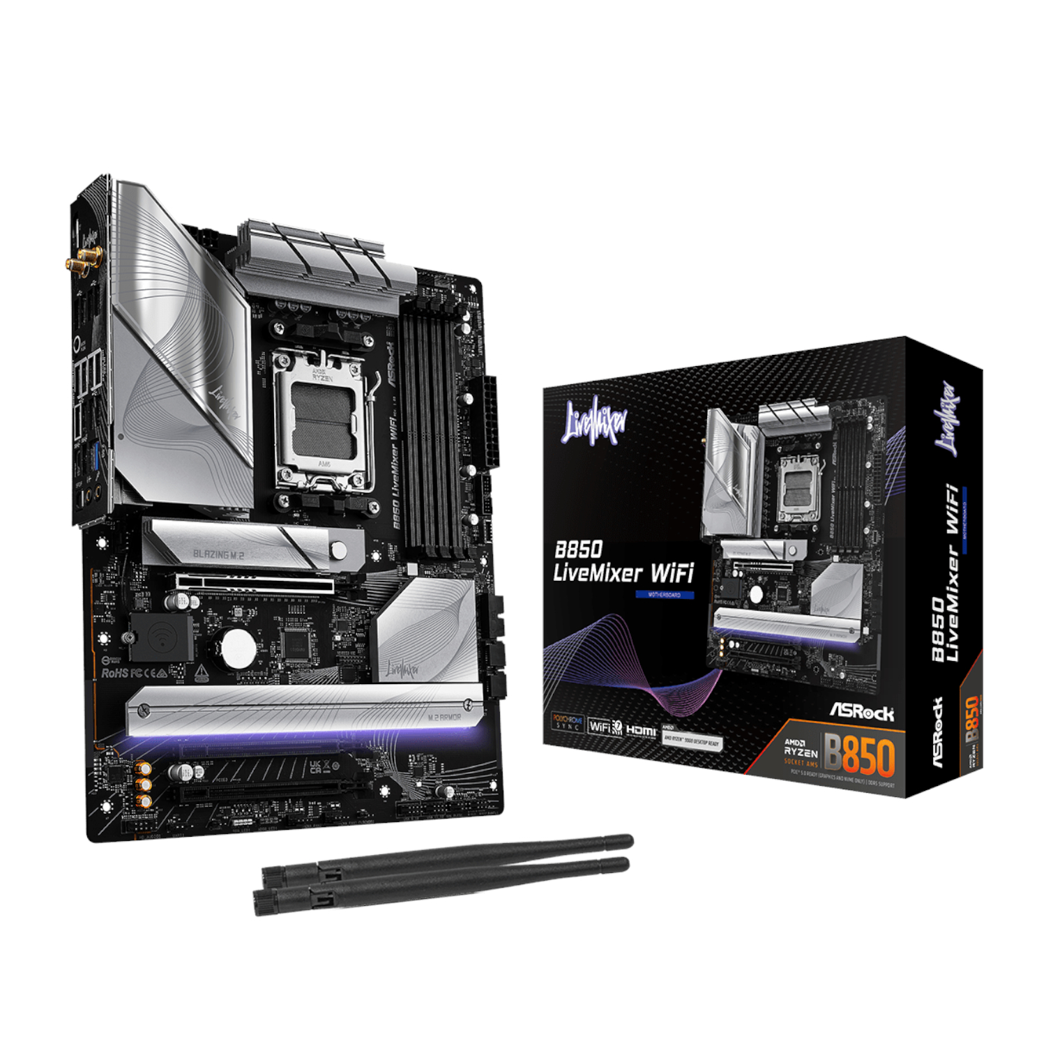 B850LIVEMIXERWIFI_ASRock-B850-LiveMixer-WiFi-AM5-ATX-Gaming-Motherboard_wr_01 ASRock B850 LiveMixer WiFi AM5 ATX Gaming Motherboard - Image 1