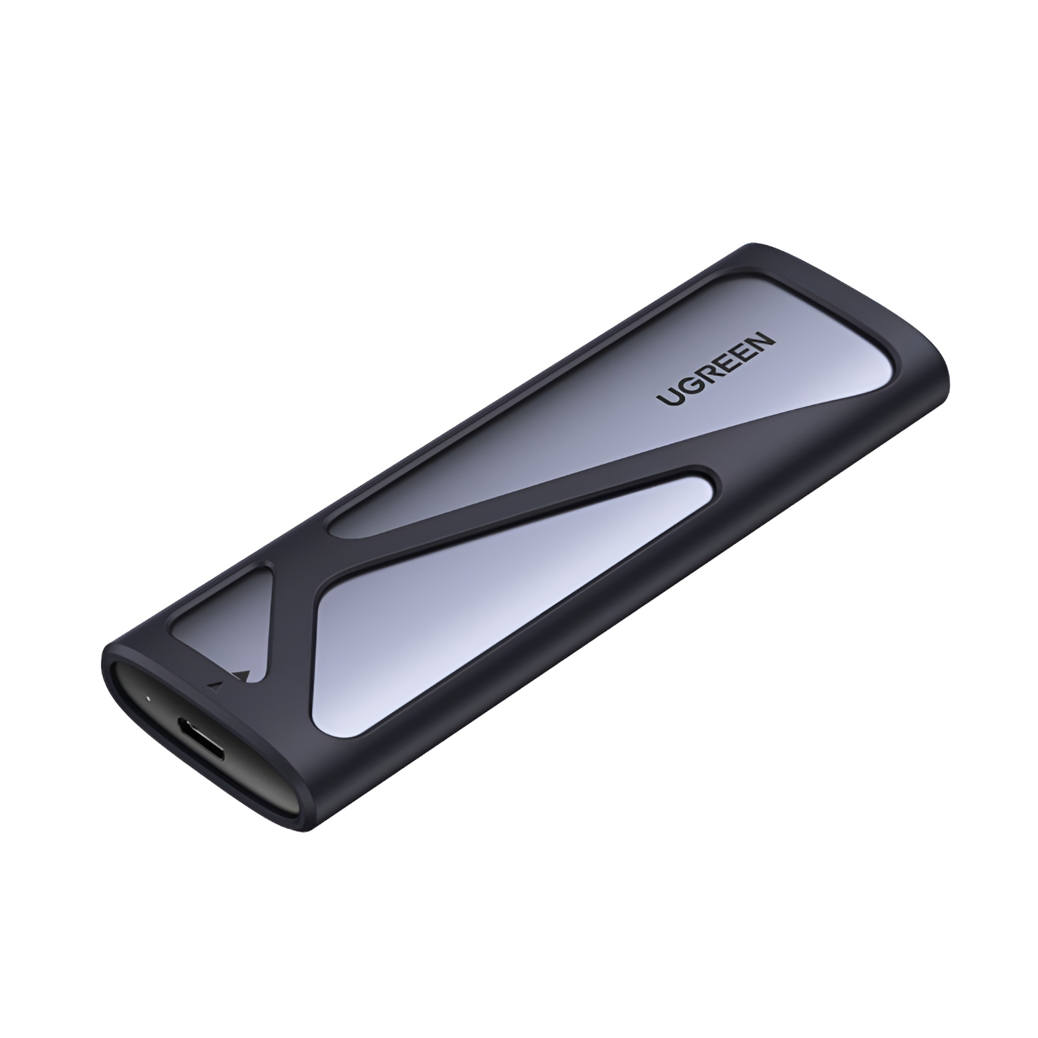 CM400-90264_Ugreen-CM400-90264-M.2-NVMe-SATA-SSD-Enclosure_wr_01a UGREEN CM400-90264 M.2 NVME/SATA SSD Enclosure (10Gbps) - Silver - Image 1