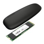 Asus Cobble M.2 SSD Type-C Enclosure and Crucial E100 480GB NVMe Bundle - Black