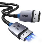 UGREEN DP131 DisplayPort 2.1 Braided Cable 1M ( 80Gbps | 16K | 60Hz ) - Black/Grey - Image 2