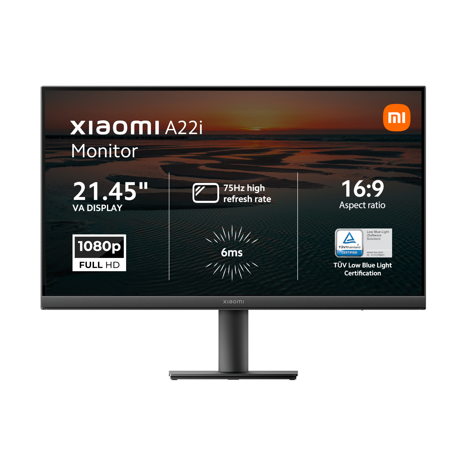 ELA5230EU_Xiaomi-A22i_22-inch_full_hd_office_monitor_wr_01b Xiaomi A22i 22" Full HD 1080p VA Monitor (75Hz, 6ms, and VESA Mount) - Image 1