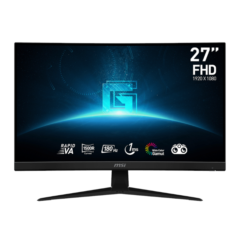G27C4E3_wr_01 MSI G27C4 E3 27" Gaming Monitor 1920 x 1080 (FHD) VA 170Hz FreeSync Premium HDMI Displayport Tilt Black - Image 1