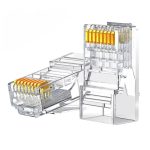 UGREEN Cat6 RJ45 Modular Plugs - Transparent with Gold Contacts (10 Pieces) - Image 2