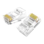 UGREEN Cat6 RJ45 Modular Plugs - Transparent with Gold Contacts (10 Pieces) - Image 3