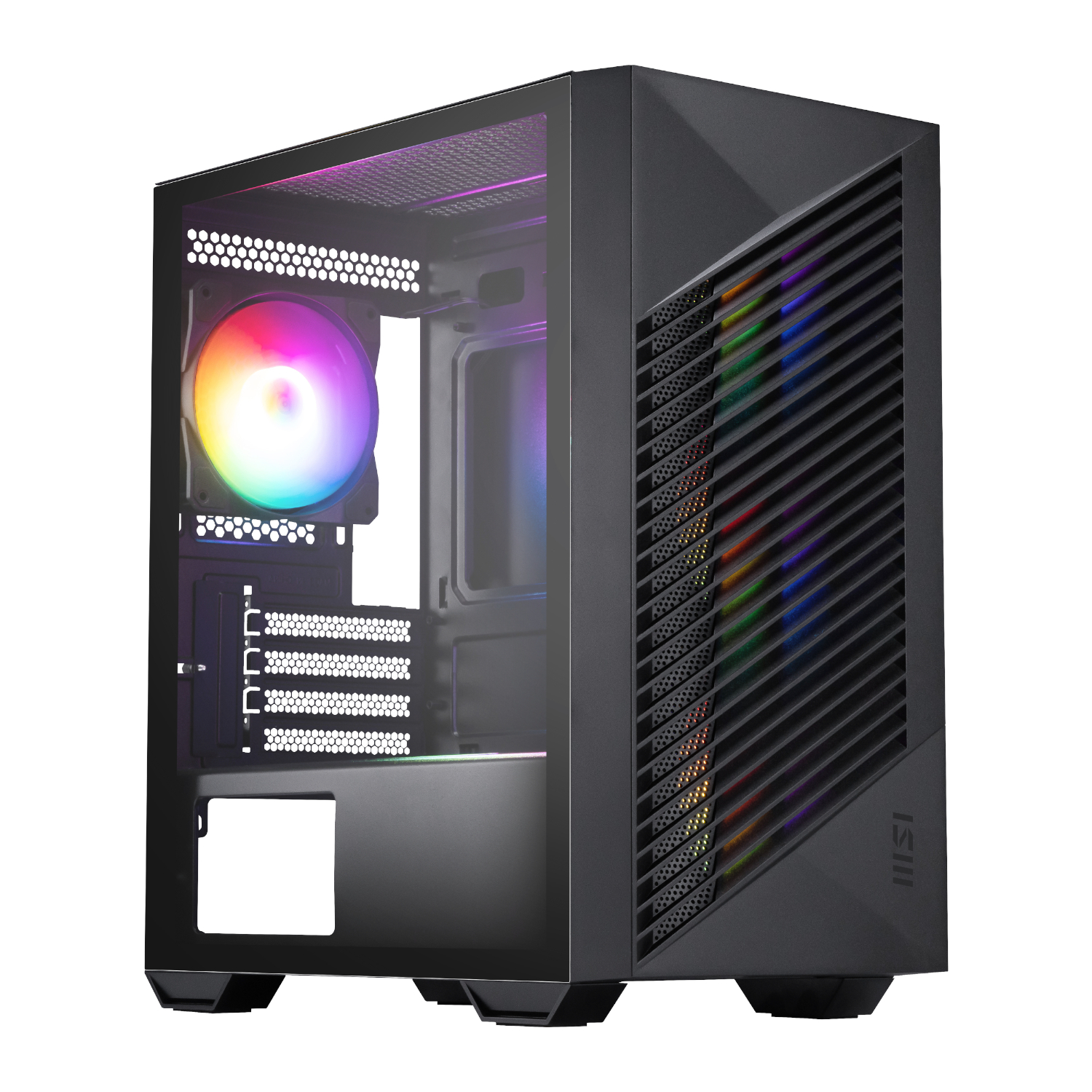 PRO-FORGE-M050A_MSI-PRO-FORGE-M050A-Micro-ATX-Gaming-Chassis-Black_wr_01a MSI PRO FORGE M050A Micro-ATX Gaming Chassis - Black - Image 1