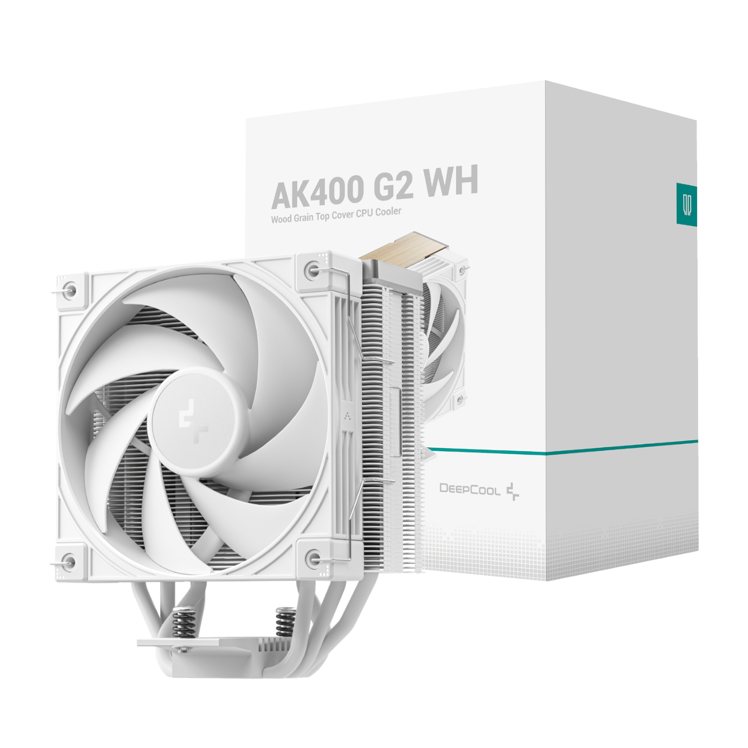 R-AK400G2-WHNNMN-GJD_DeepCool-AK400-G2-120mm-CPU-Air-Cooler-White_wr_01 DeepCool AK400 G2 120mm CPU Air Cooler – White - Image 1