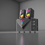 REDRAGON 2.1 Satellite Speaker TOCCATA RGB 11W Gaming Speaker - Black - Image 7