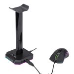Redragon HA300 Scepter Pro RGB Headset Stand with USB Hub (4 x USB 2.0, RGB Lighting) - Image 2
