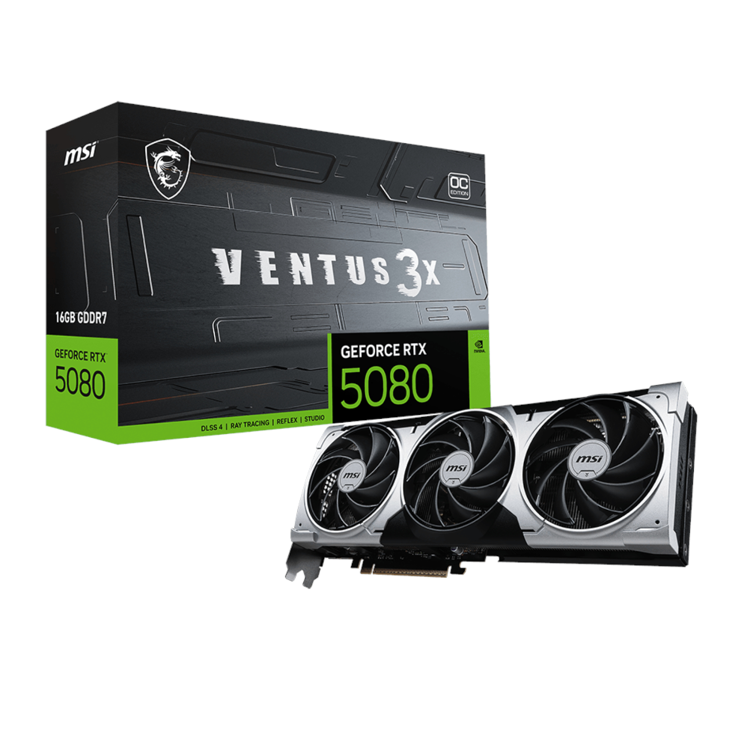 RTX5080VENTUS3XOCPLUS16GB_MSI-GeForce-RTX-5080-16G-VENTUS-3X-OC-PLUS-Graphics-Card-Silver_wr_01 MSI GeForce RTX 5080 16G VENTUS 3X OC PLUS Graphics Card - Image 1